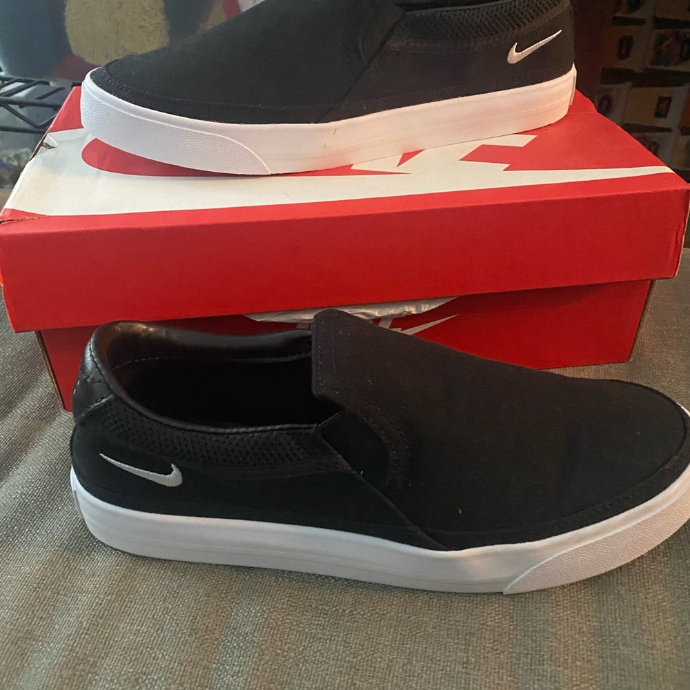 Nike Black Slip-On Sneakers